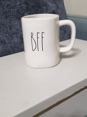 Magenta White Ceramic BFF Mug